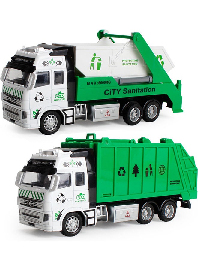 Generic - Vehicle Model Engineering Garbage Sanitation Truck Multicolour - Image 1
