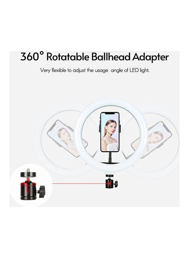 مصباح حلقي بإضاءة متعددة الألوان RGB للتصوير الفوتوغرافي مقاس 10 بوصات بدقة 3000 كلفن مع حامل للهاتف متعدد الألوان - Image 3