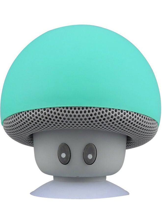 Mini Mushroom Design Sucker Bluetooth Speaker Green