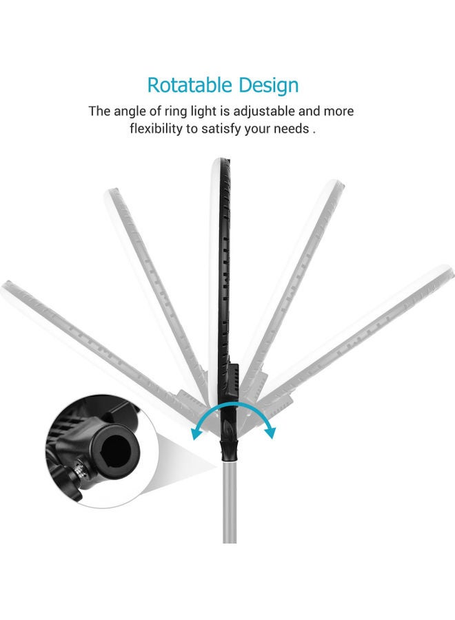 طقم مكون من حلقة إضاءة LED للتصوير الفوتوغرافي أبيض - Image 4