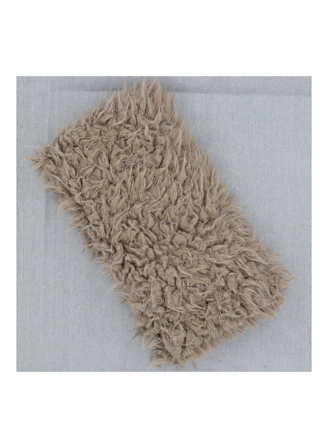 Solid Photography Prop Blanket Brown  - Image 2