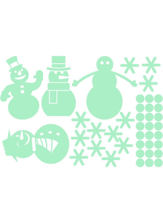 Noctilucent Christmas Pattern Wall Sticker Blue - Image 1