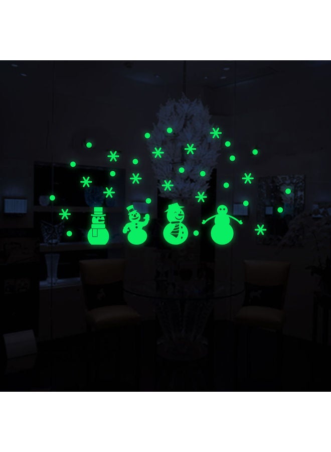 Noctilucent Christmas Pattern Wall Sticker Blue - Image 2