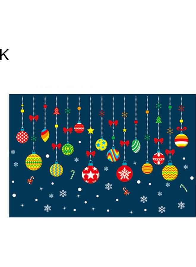 ملصق للجدار والنافذة بتصميم عبارة "Merry Christmas" أزرق/أحمر/أصفر