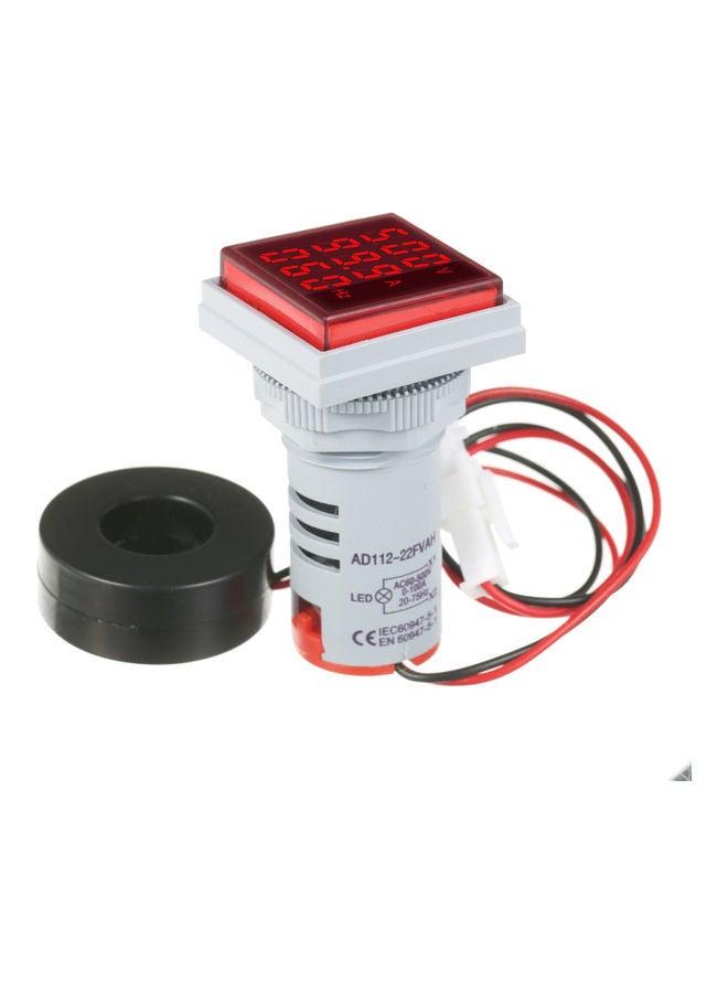 مقياس جهد مربع صغير أحمر - Image 1