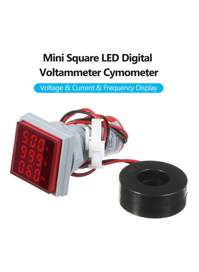 مقياس جهد مربع صغير أحمر - Image 3