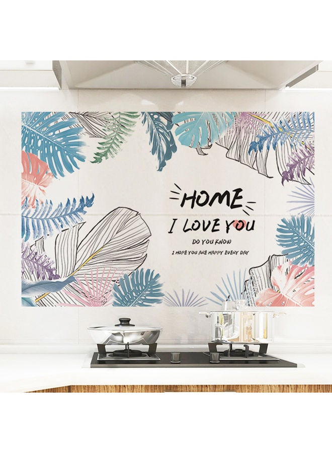 Anti-Oil Heat Resistant Home Letter Leaf Wall Tile Sticker Multicolour - Image 2