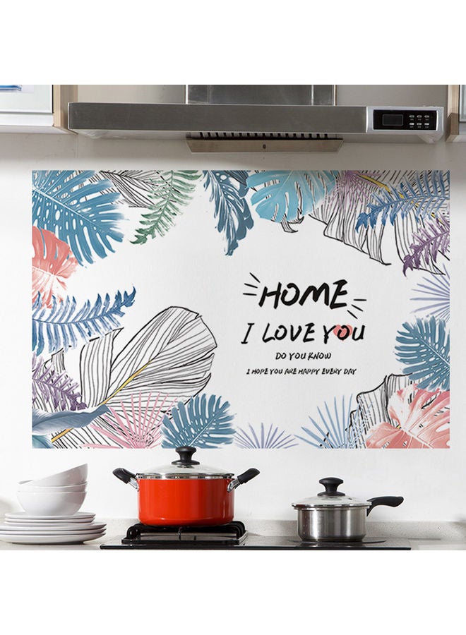 Anti-Oil Heat Resistant Home Letter Leaf Wall Tile Sticker Multicolour - Image 5