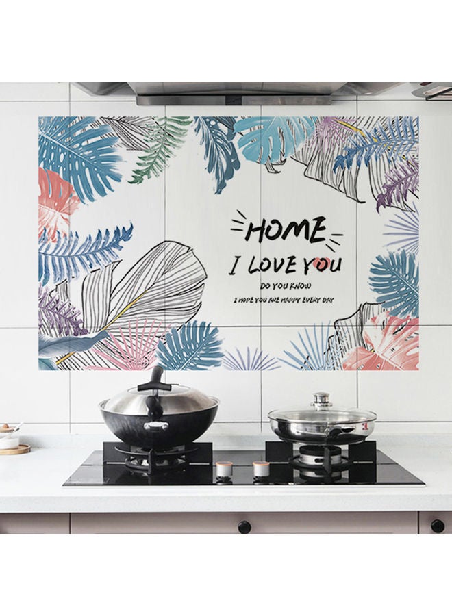 Anti-Oil Heat Resistant Home Letter Leaf Wall Tile Sticker Multicolour - Image 4