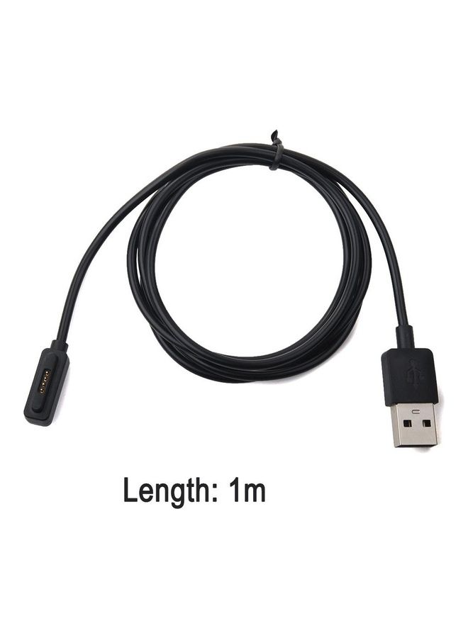 كابل شحن سريع مغناطيسي بمنفذ USB للساعة الذكية أسوس زين ووتش 2 لون أسود - Image 4
