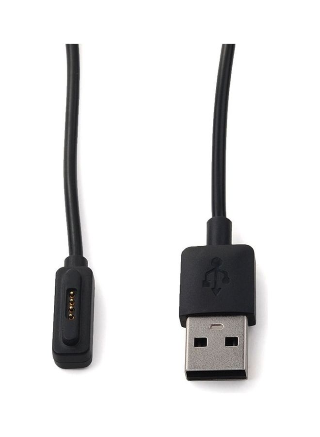 كابل شحن سريع مغناطيسي بمنفذ USB للساعة الذكية أسوس زين ووتش 2 لون أسود - Image 3