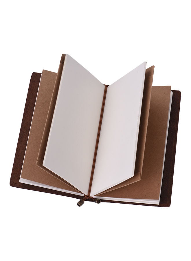 Generic Leather Travel Notebook Brown  - Image 5