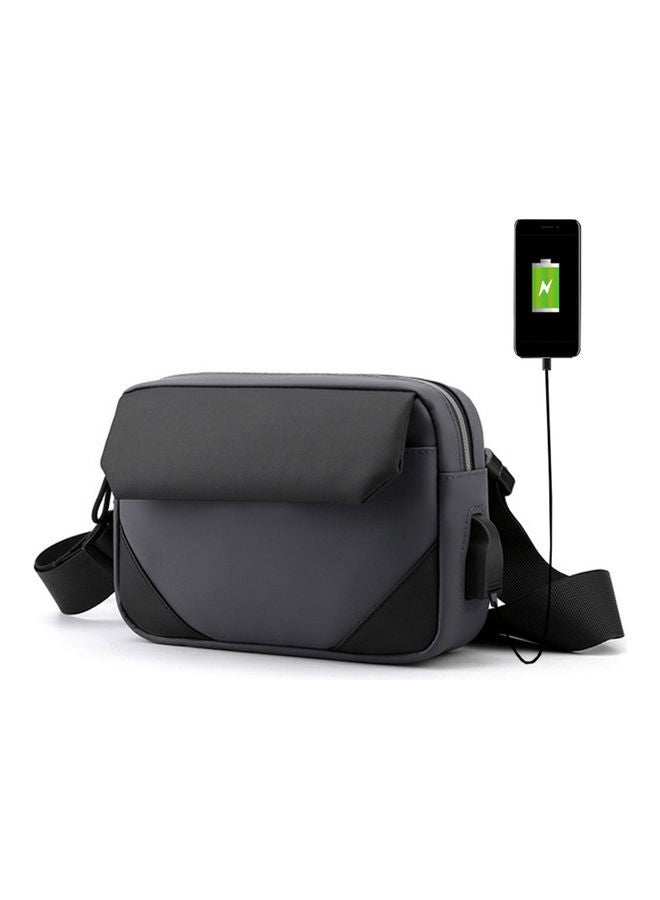 Generic Wear-Resistant Crossbody Single Shoulder Nylon Sling Bag with Charging Port  - Image 3