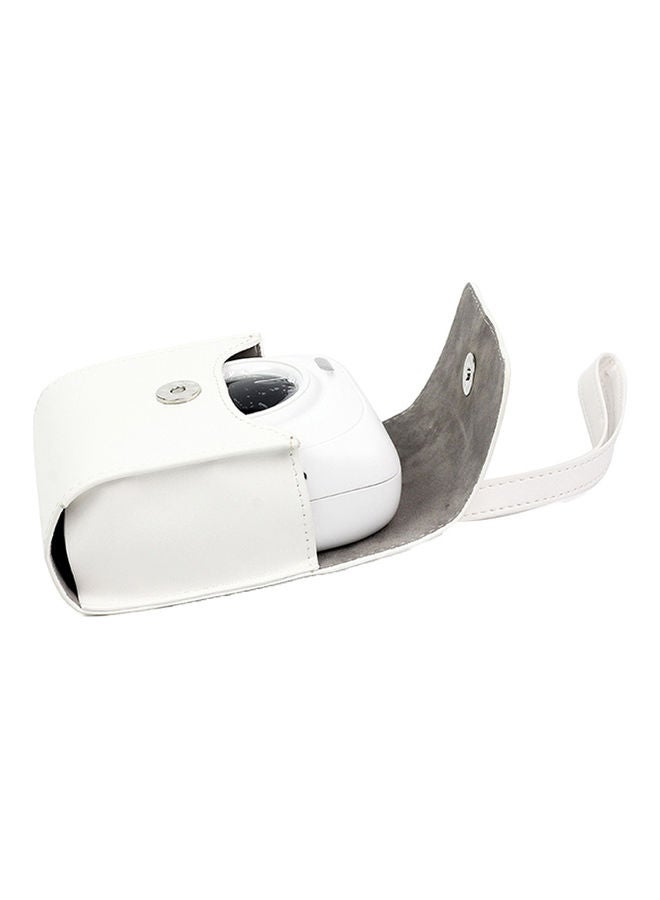 Faux Leather Protective Storage Handbag For Paperang Thermal Printer White  - Image 4
