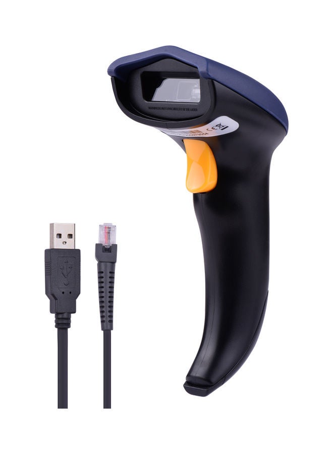 أيبيسي ماسح باركود سلكي بتصميم 1D2D/QRمحمول باليد مزود بمنفذ USB ومتوافق مع أنظمة التشغيل ويندوز وأندرويد وماك ومناسب للسوبر ماركت والمكتبة ومخزن الخدمات اللوجستية أسود - Image 1