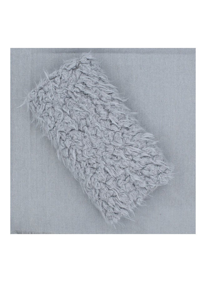 Solid Photography Prop Blanket Grey  - Image 2