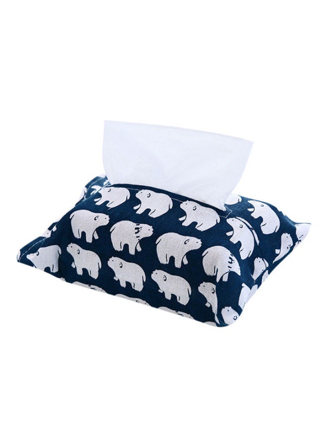 Tissue Box Cover Blue/White 7.08x11.02inch - Image 1