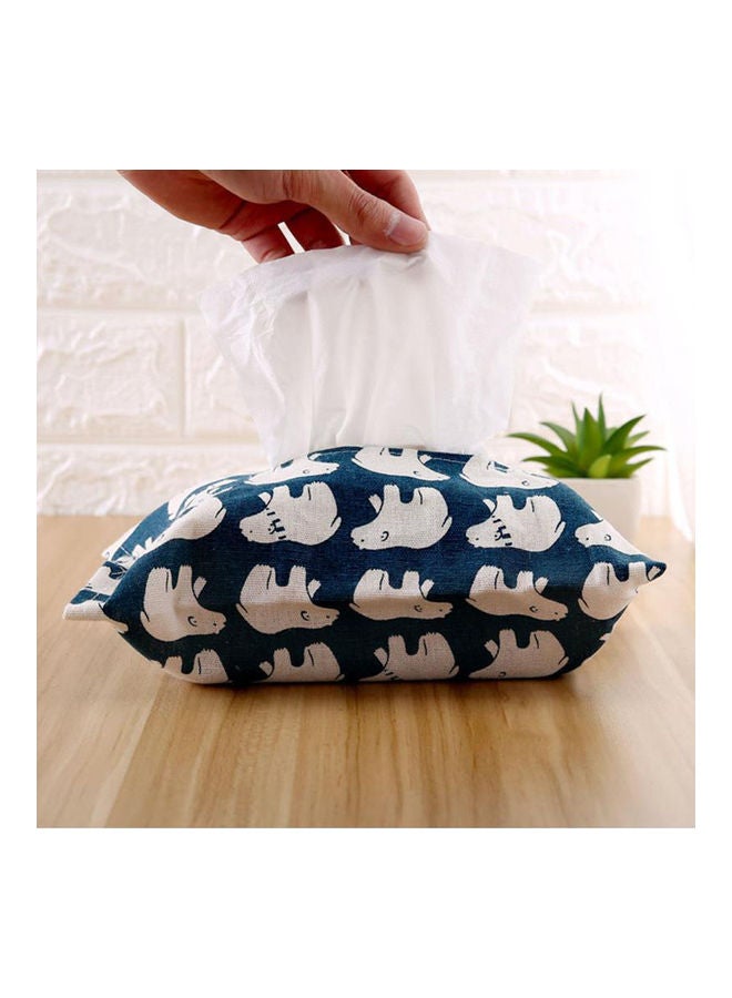 Tissue Box Cover Blue/White 7.08x11.02inch - Image 3
