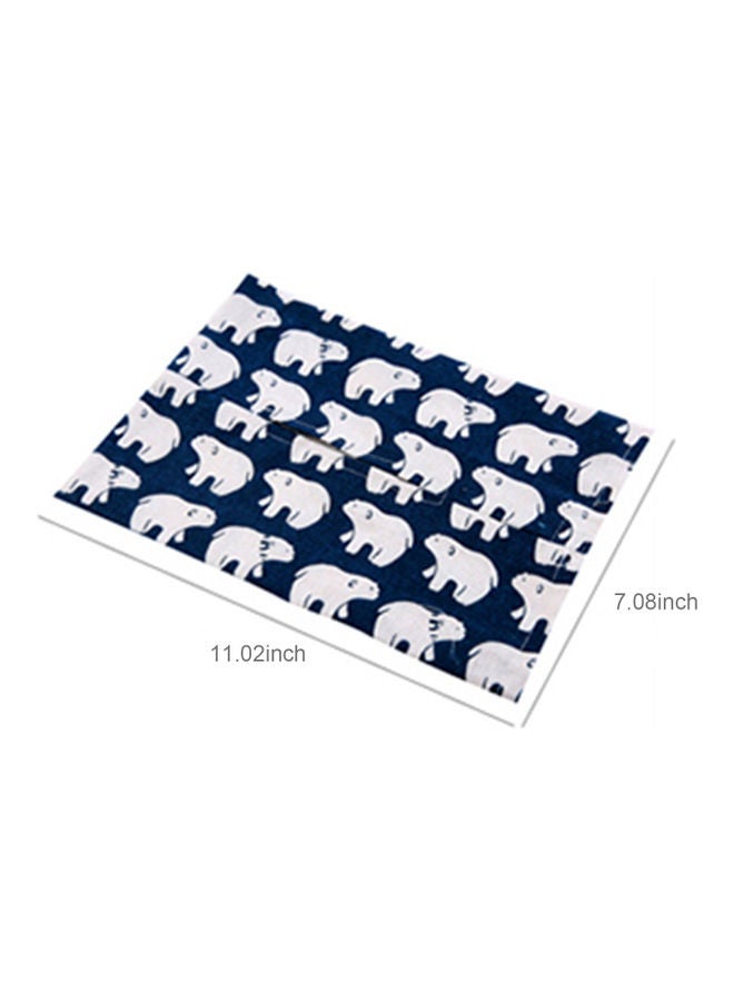 Tissue Box Cover Blue/White 7.08x11.02inch - Image 4