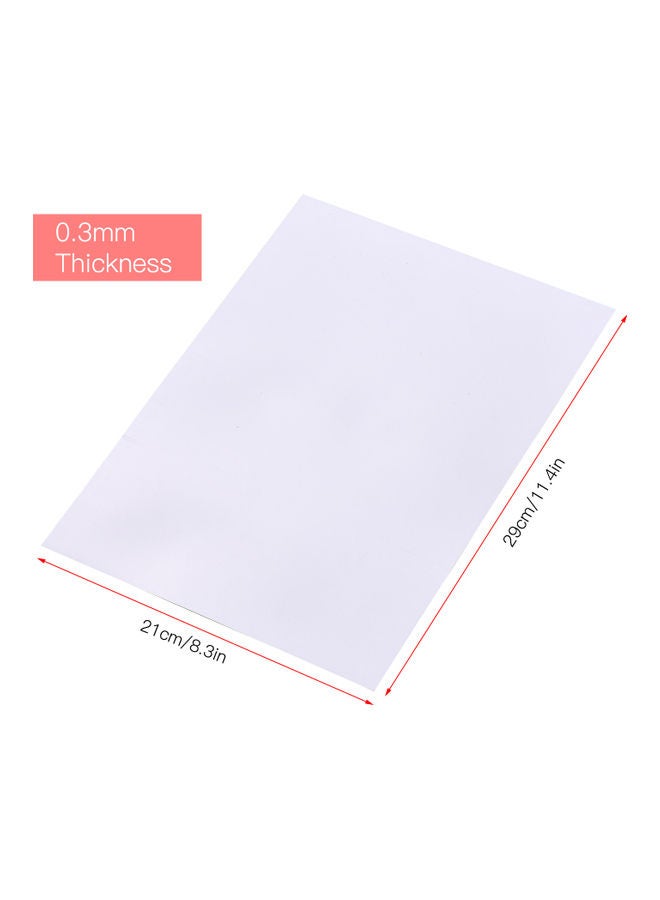 Generic 25-Sheet Printable Shrink Film Paper Kit for DIY Pendants Earrings Keychains Ornaments White  - Image 2