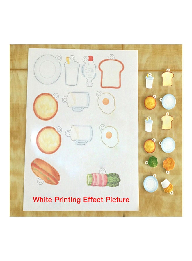 Generic 25-Sheet Printable Shrink Film Paper Kit for DIY Pendants Earrings Keychains Ornaments White  - Image 3