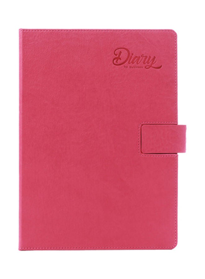 18K 128-Sheets Self-Filling Daily Planner Notebook for Business Rose Red - Image 2