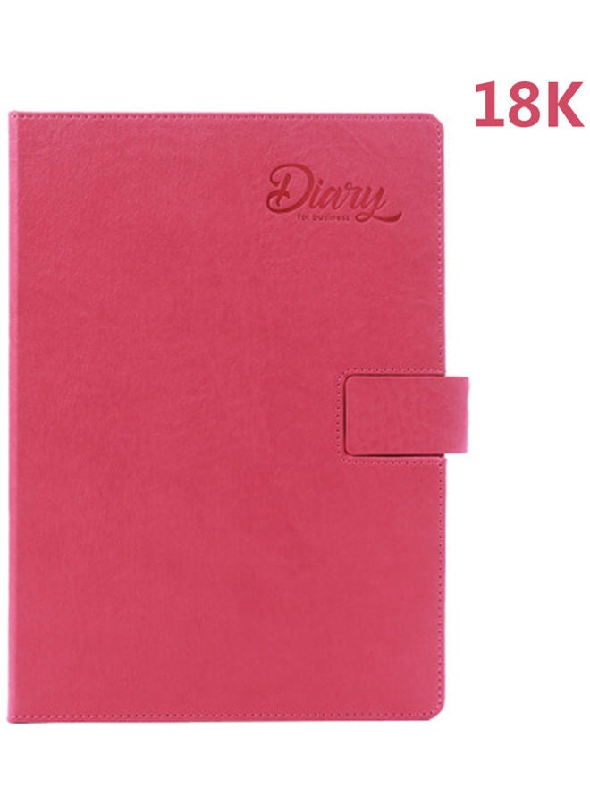 18K 128-Sheets Self-Filling Daily Planner Notebook for Business Rose Red - Image 1