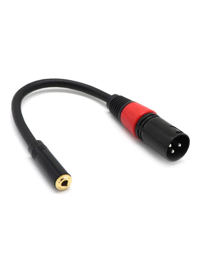 Generic Portable Stereo Microphone Adapter Cord Black  - Image 1