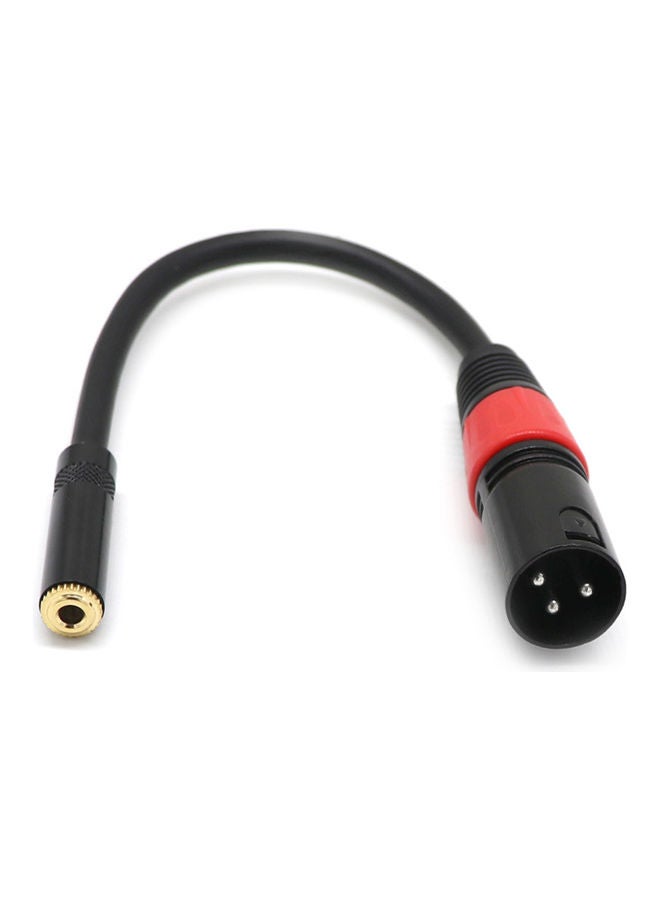 Generic Portable Stereo Microphone Adapter Cord Black  - Image 2