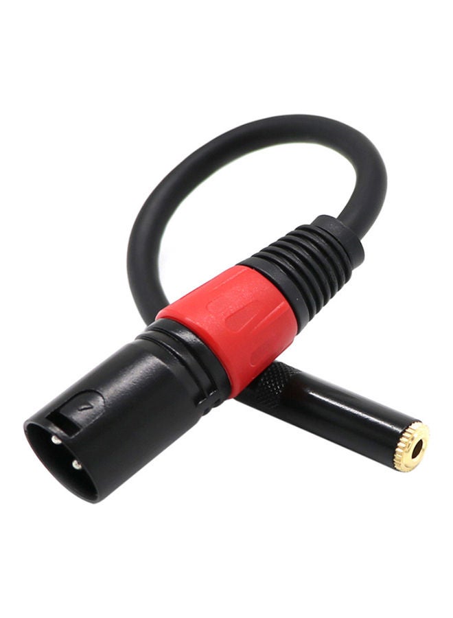 Generic Portable Stereo Microphone Adapter Cord Black  - Image 3