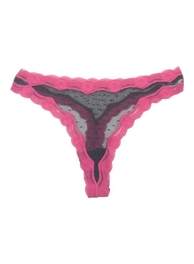 Pack Of 3 Lace Design G-String Briefs Multicolour - Image 5