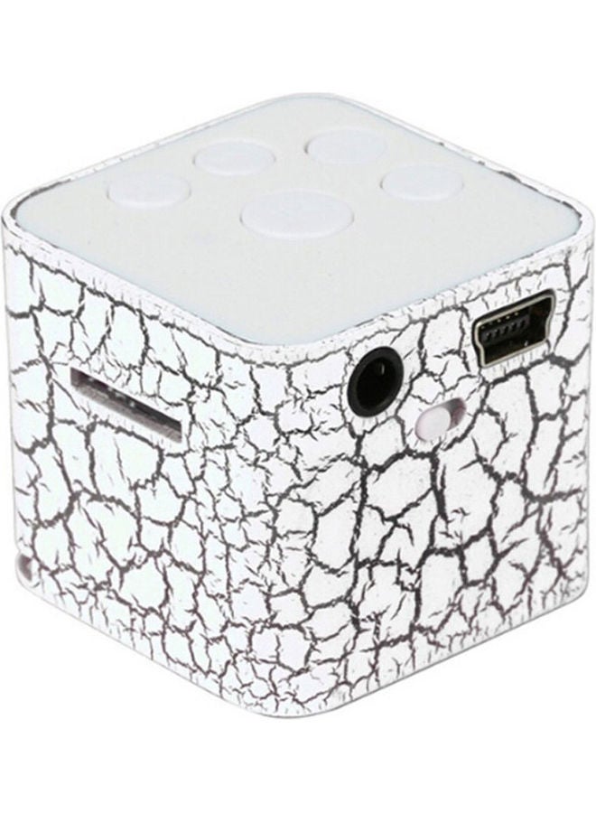 Mini Wireless Stereo Speaker with LED Light White/Black