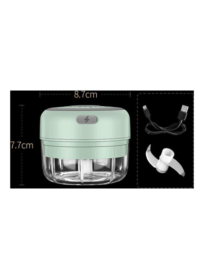 Household Electric Mini Garlic Chopper Food Chopper Green/Clear - Image 5
