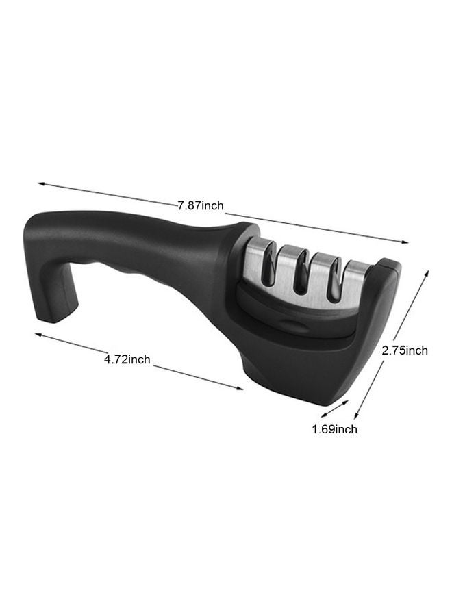 3-Stage Knife Sharpener Black/Grey - Image 3