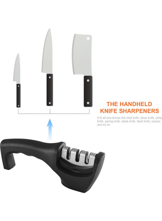 3-Stage Knife Sharpener Black/Grey - Image 5