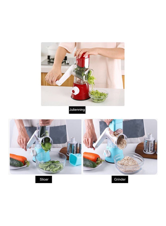 Manual Rotary Cheese Grater Red/White  - Image 2