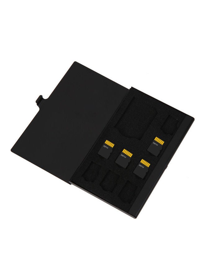 Aluminum Alloy Rectangular Memory Card Holder Protective Case Black  - Image 1