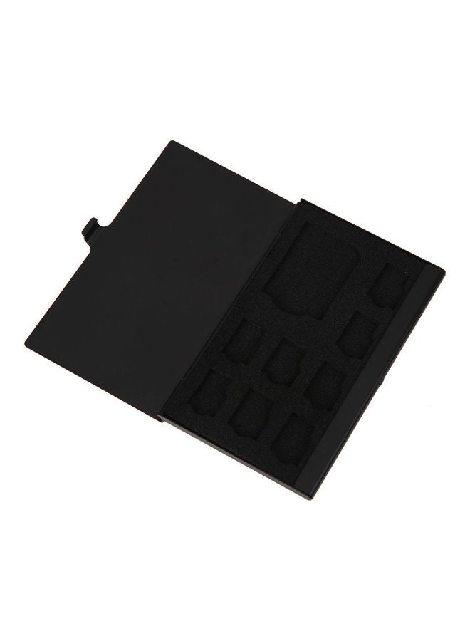 Aluminum Alloy Rectangular Memory Card Holder Protective Case Black  - Image 2