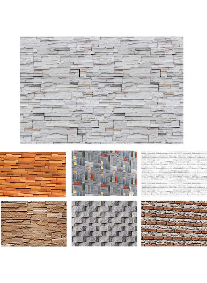 Simulation Wood Grain Brick Self-Adhesive PVC Wall Sticker Multicolour - Image 2