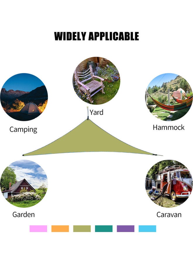 Generic Waterproof UV-Resistant Sun Shade Sail Heavy Duty Triangle Canopy Green 6 x 6 x 6meter  - Image 4