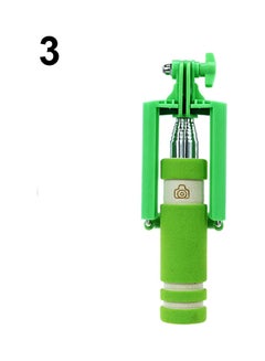 Generic Handheld Selfie Monopod Green/Silver 