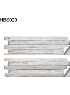 2-Piece 3D Waterproof Wood Texture Wall Sticker Set Grey