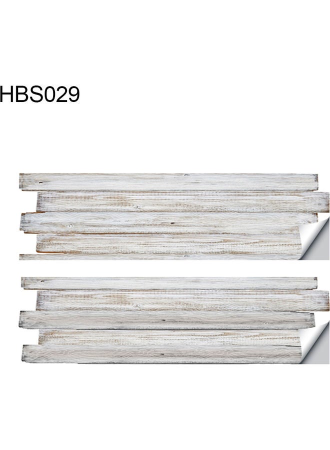 Generic - 2-Piece 3D Waterproof Wood Texture Wall Sticker Set Grey - Image 1