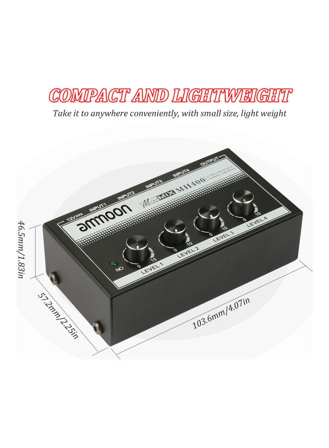 MH400 Ultra Low-Noise 4-Channel Line Mixer