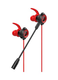 Universal Wired Earphones With Microphone Black/Red
