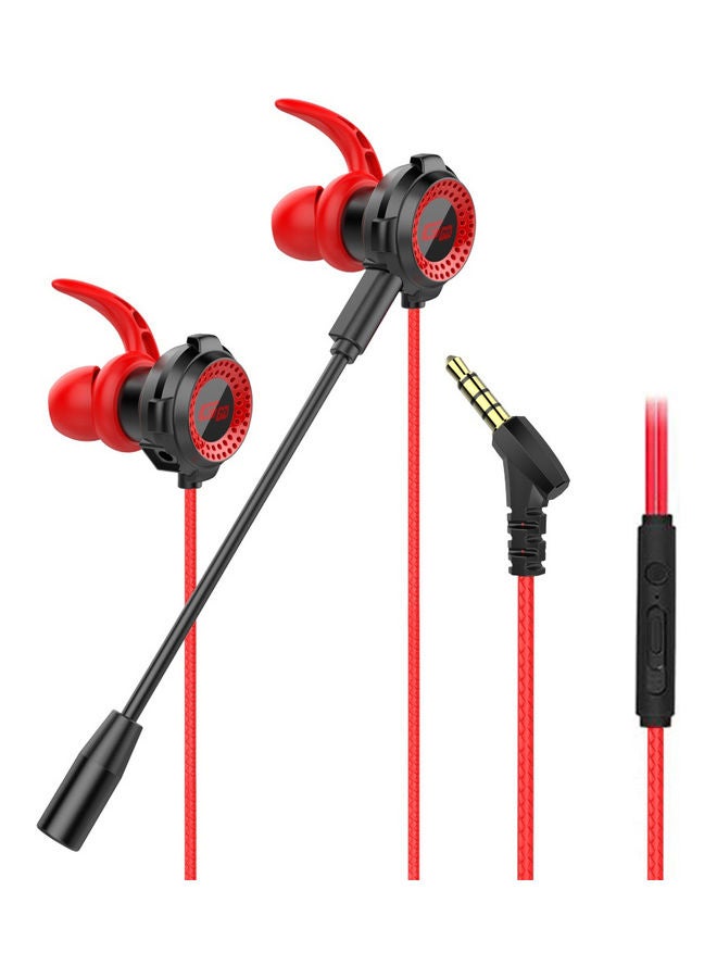 Generic - Universal Wired Earphones With Microphone Black/Red - Image 1
