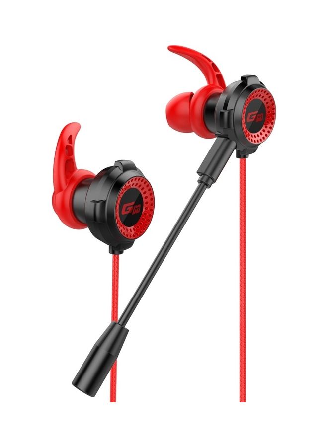 Generic - Universal Wired Earphones With Microphone Black/Red - Image 1