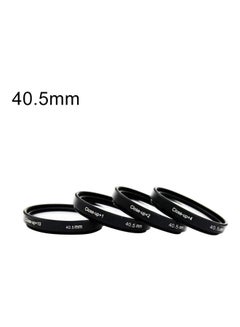 Generic 4-Piece 37-82mm +1 +2 +4 +10 Optical Glass SLR Camera Macro Lens Close-Up Filters Black  - Image 1