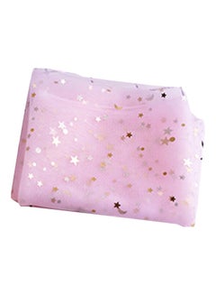 Generic Ultra Thin Star Moon Sequins Background Cloth Pink/Golden  - Image 1