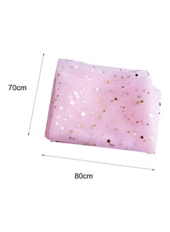 Generic Ultra Thin Star Moon Sequins Background Cloth Pink/Golden  - Image 2